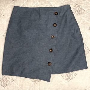 Asymmetrical wrap mini skirt